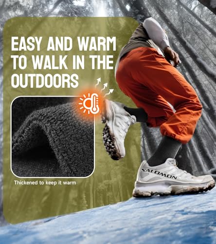 Merino Wool Hiking Socks for Men & Women Performance Thermal Winter Warm Boot Work Cushion Socks 3 Pairs3