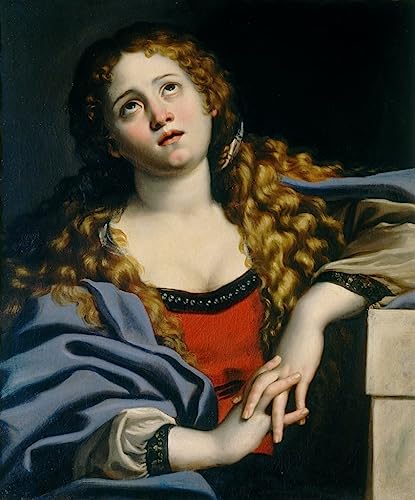 Peinture sur Toile Sainte Marie-Madeleine Domenichino pour Grand Mur Vide