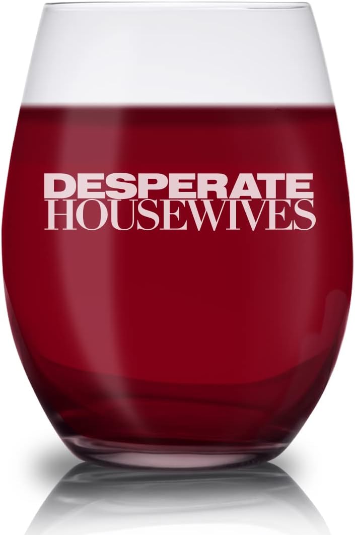 ABC Desperate Housewives Logo Laser Engraved Stemless Wine Glass
