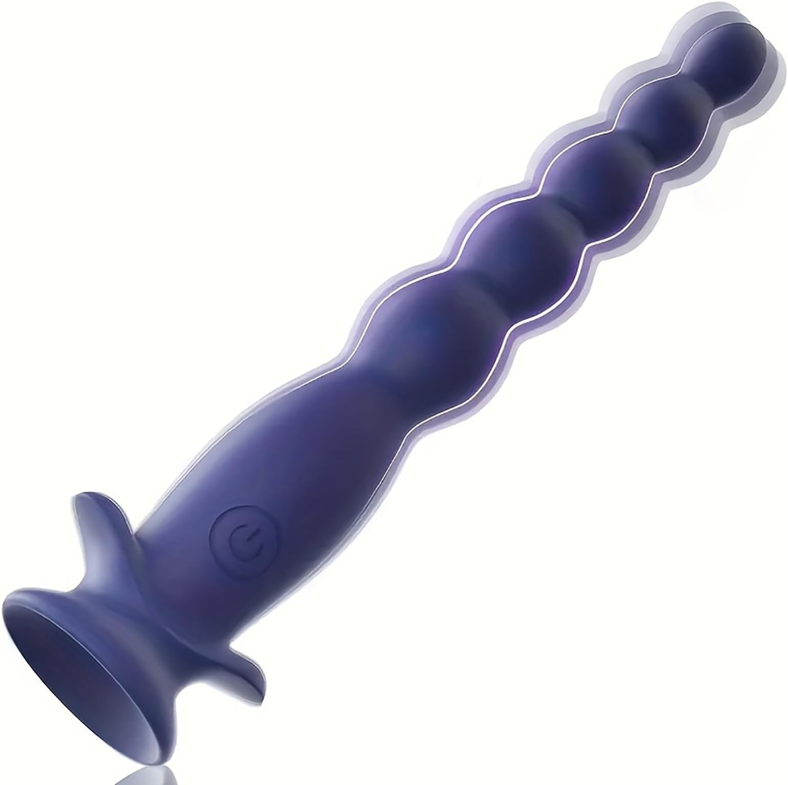 Slim Vibrating Butt Plug with Beaded Design 10 Vibration Modes, Waterproof Anal Plug Vibrator with Strong Suction Base Small Vibrating Butt Plug & Prostate Wand for Couples