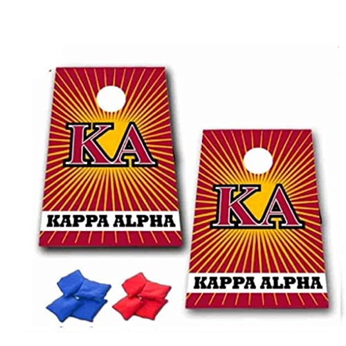 VictoryStore Cornhole Games - Kappa Alpha Order Cornhole Bag Toss Game - Starburst - 8 Bags Included