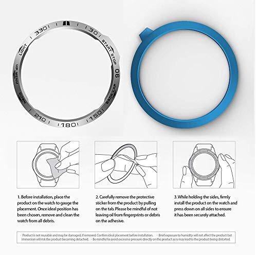 AISPORTS Diseño de Bisel Compatible con Garmin Fenix 6X/Fenix 6X Pro Cubierta Adhesiva de Anillo de Bisel,Protección Antiarañazos Cubierta Protectora de Bucle de Bisel Metal para Fenix 6X/Fenix 6X Pro