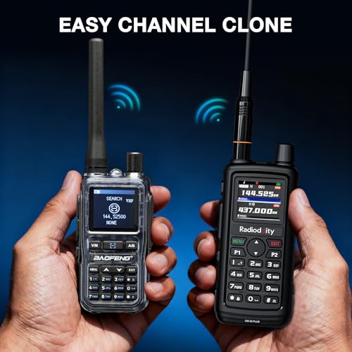 Image of [Chirp Compatible] Baofeng UV-5G Mini GMRS Handheld Radio with BT App Programming, Long Range Walkie Talkie GMRS Repeater Capable, with 8-Band Receiver, 999 Channels, for Off-Road, 2 Pack, Quartz