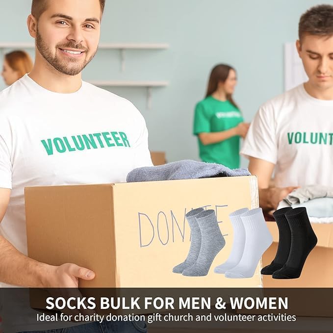 Sophproton 240 Pairs Mens Socks Bulk Pack Quarter Ankle Athletic Moisture Wicking Sports Casual Socks for Men Women Unisex - Image 8