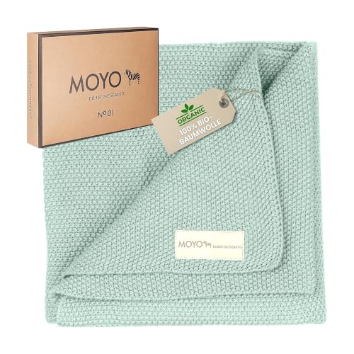 MOYO Babydecke Heller Eukalyptus I 75x100cm I Atmungsaktive Kuscheldecke aus 100% Baumwolle I Weiche Baby-Bettdecke für Junge & Mädchen I… – Ansicht 1