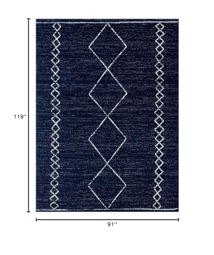 Tapete decorativo azul navy 8x10 rectangular miniatura 2