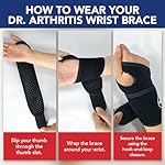 Dr. Arthritis Wrist Brace, Adjustable Wrist Wraps & Hand Brace Compression, Doctor-Developed Wrist Brace for Carpal Tunnel, Tendonitis, Injuries & More, Easy to Wear, Fits Both Hands (Single) - Image 5