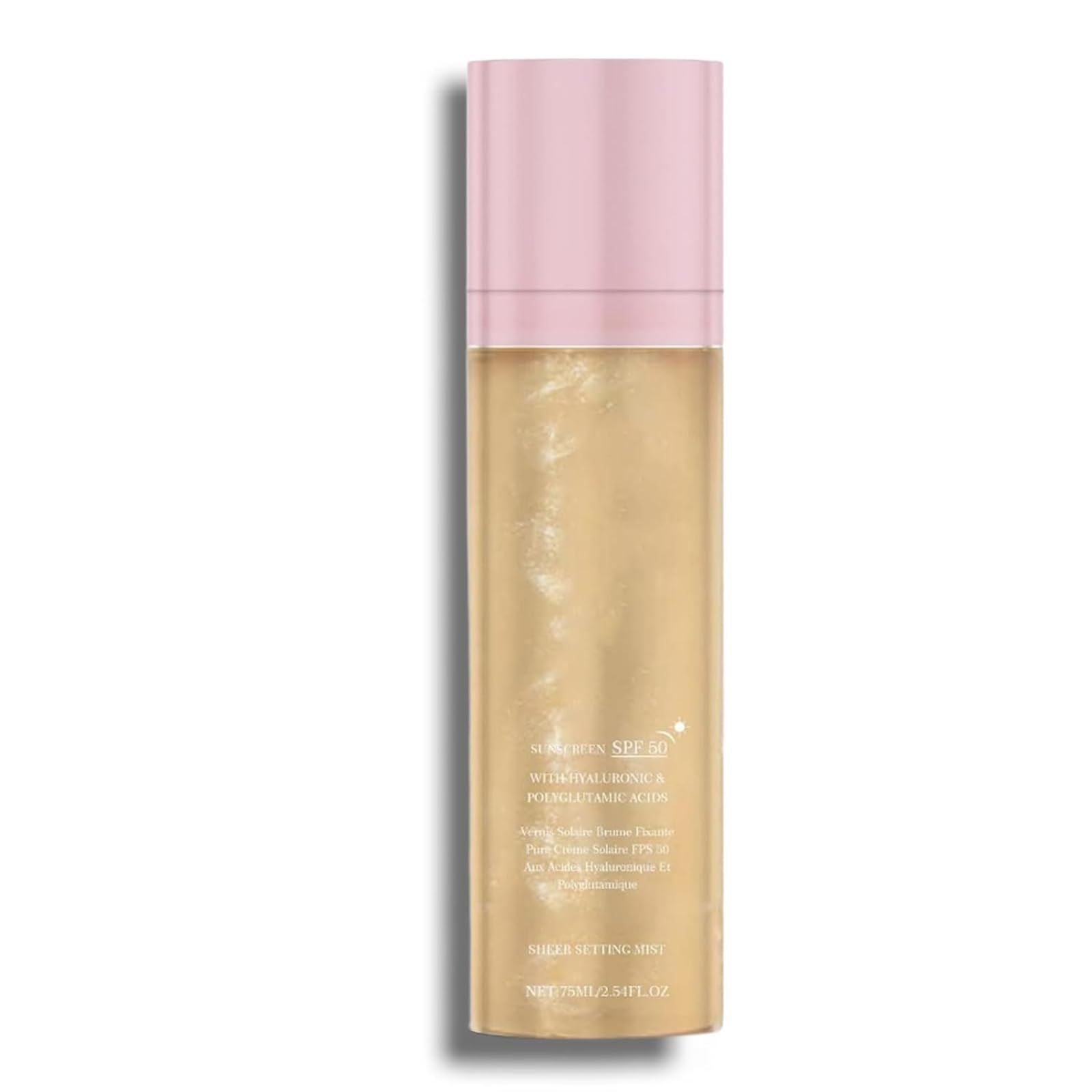 Sheghy Sunglaze Sheer Setting Mist Sunscreen SPF 50, Broad Spectrum Shimmering Body Oil Mist, Hydrating Makeup-Friendly Glow Spray, Reef-Safe, Non-Greasy & Fast-Absorbing for Face & Body (1)