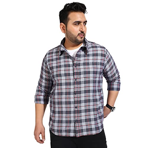 Image of CAHOOT Instafab Plus Men's Button Up Regular Fit Shirt for Casual Wear | Modern Clothing Shirt Crafted with Regular Sleeve, Comfort Fit & High-Performance for Everyday Wear