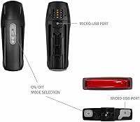 Vista 4 de Luces de Bicicleta BV, Super Brillantes con 5 Faros LED Delanteros y 3 Traseros, Luces de Bicicleta para Montar de Noche con Liberación Rápida, Set