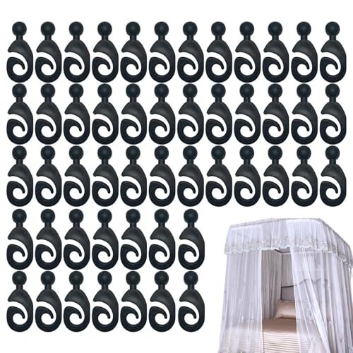 Ganchos De Gazebo - Ganchos De Pista De Cortina | 50pc Tacos Para Cortinas De Gazebo | Anillos De Drapeado Pérgola Versátiles | Perchas A Prueba De Oxido Para Cerca Patios E