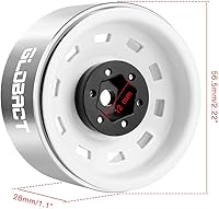 Vista 2 de GLOBACT 1.9 Beadlock Wheels - Cubo de rueda RC para 1/10 TRX4 TRX6 Axial SCX10 I II III Pro Redcat RC Crawler accesorios de actualización