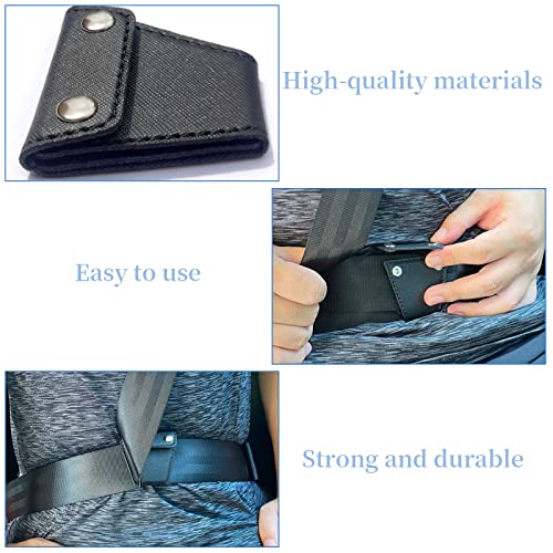 Sicherheitsgurt-Einsteller, 2 Stück Auto Sicherheitsgurt Versteller Sicherheitsgurt Clip,Universeller Komfort Schulter Nacken Schutz Sicherheitsgurt Clips, PU Leder Sicherheitsgurt Positionierer