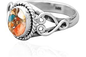 Sterling Silver 925 Ring For Womens Bohemian Style
