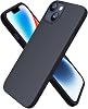 Compatible with Apple iPhone 14 Case 6.1, Uruchi Thin Liquid Silicone 3 Layer Fully Coated Soft Gel Rubber Case Cover, Black