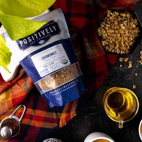 Image of Organic Positively Tea Company, Chamomile, Herbal Tea, Loose Leaf, 4 Ounce