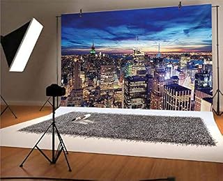 City 10x6.5 FT Vinyl Photo Backdrops,Empire State and Skyscrapers of Midtown Manhattan New