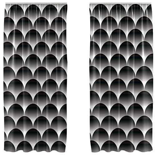 Cortinas de sirena negra para regular la luz con paneles de 55x84 2
