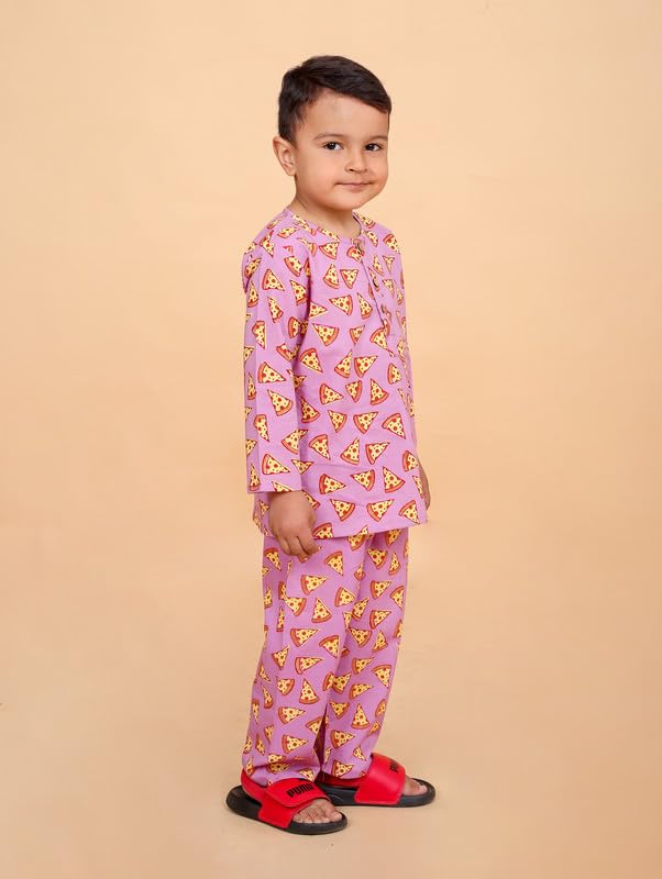 Image of Boys Cotton Night Suit | Jaipur Handblock Print Pajama Set for Kids | Boys Sleepwear | Kids Pajama Set | Baby & Toddler Sleep Suit | Combo Pack of 2