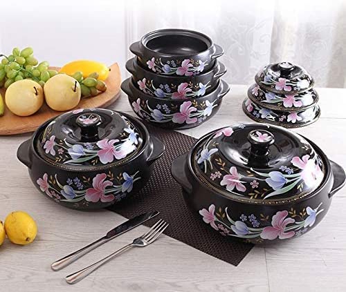 Auflauf im koreanischen Stil mit Lilie und gerösteten Blumen, den Sie verwenden können, um eine köstliche Suppe für Ihre Familie zu Kochen (Size : 0.8L) Decorate