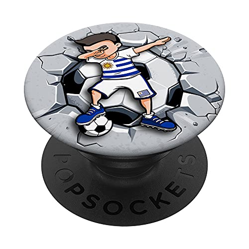 Dabbing Niño Boy Uruguay Fútbol Jugador Dab Sport Deporte PopSockets PopGrip Intercambiable Cover