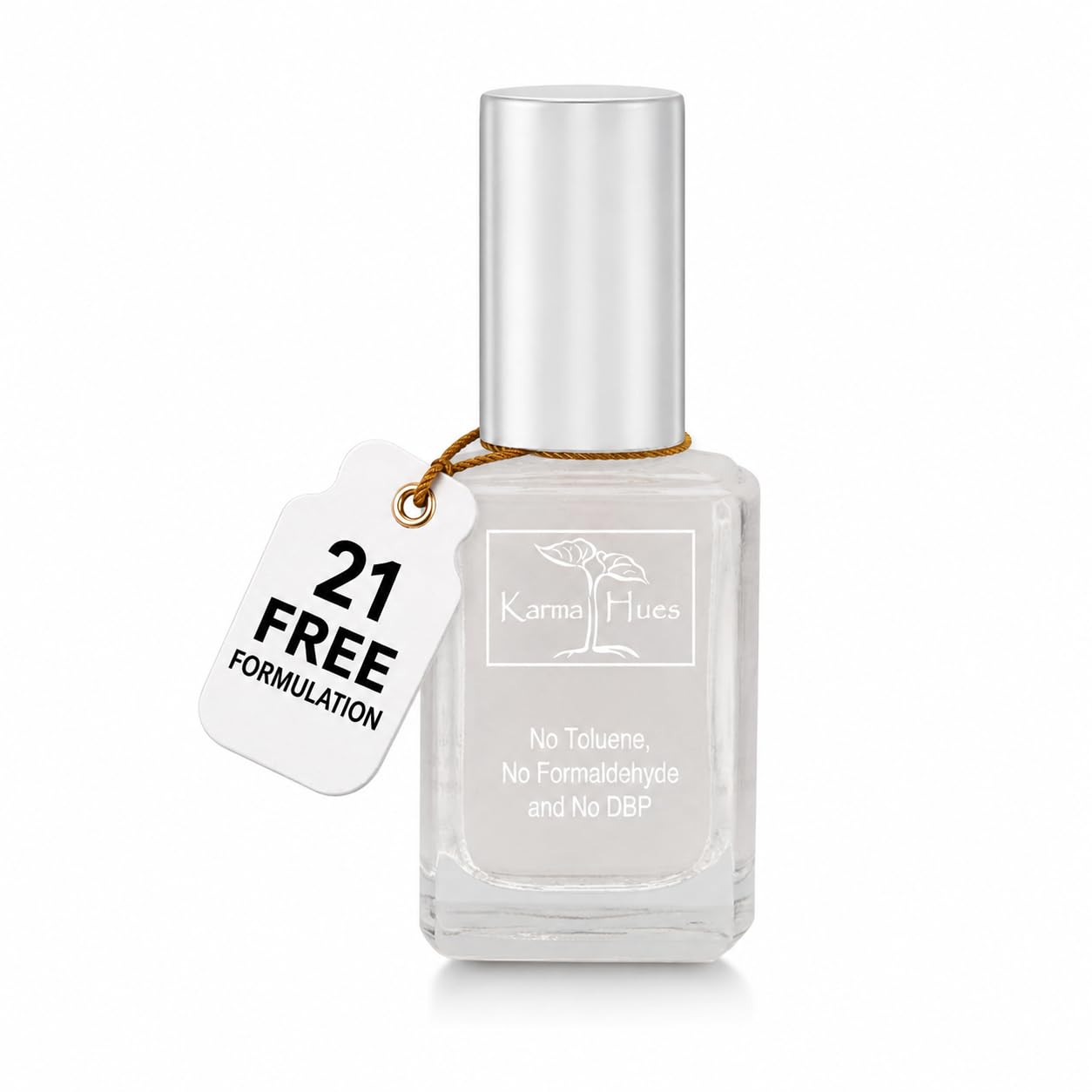 Karma Organic Nail Strengthener for Thin Nails and Growth, Nail Ridge Filler Base Coat Polish, Nail Hardener for Damaged Nails, Growth Treatment - Non-Toxic, Vegan, and Cruelty-Free (0.47 FL oz)