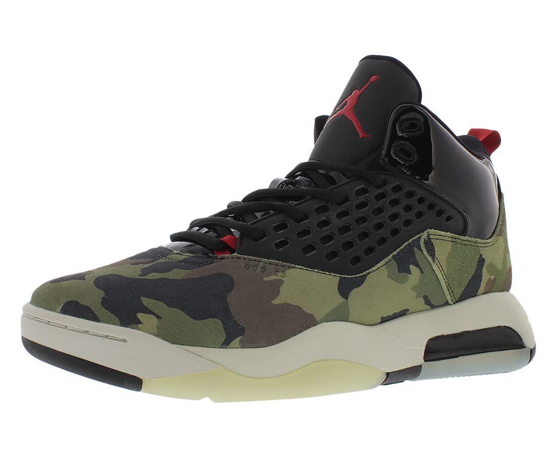 Men's Jordan Maxin 200 Basketball Sneaker, Black/Camo, 8.5 US