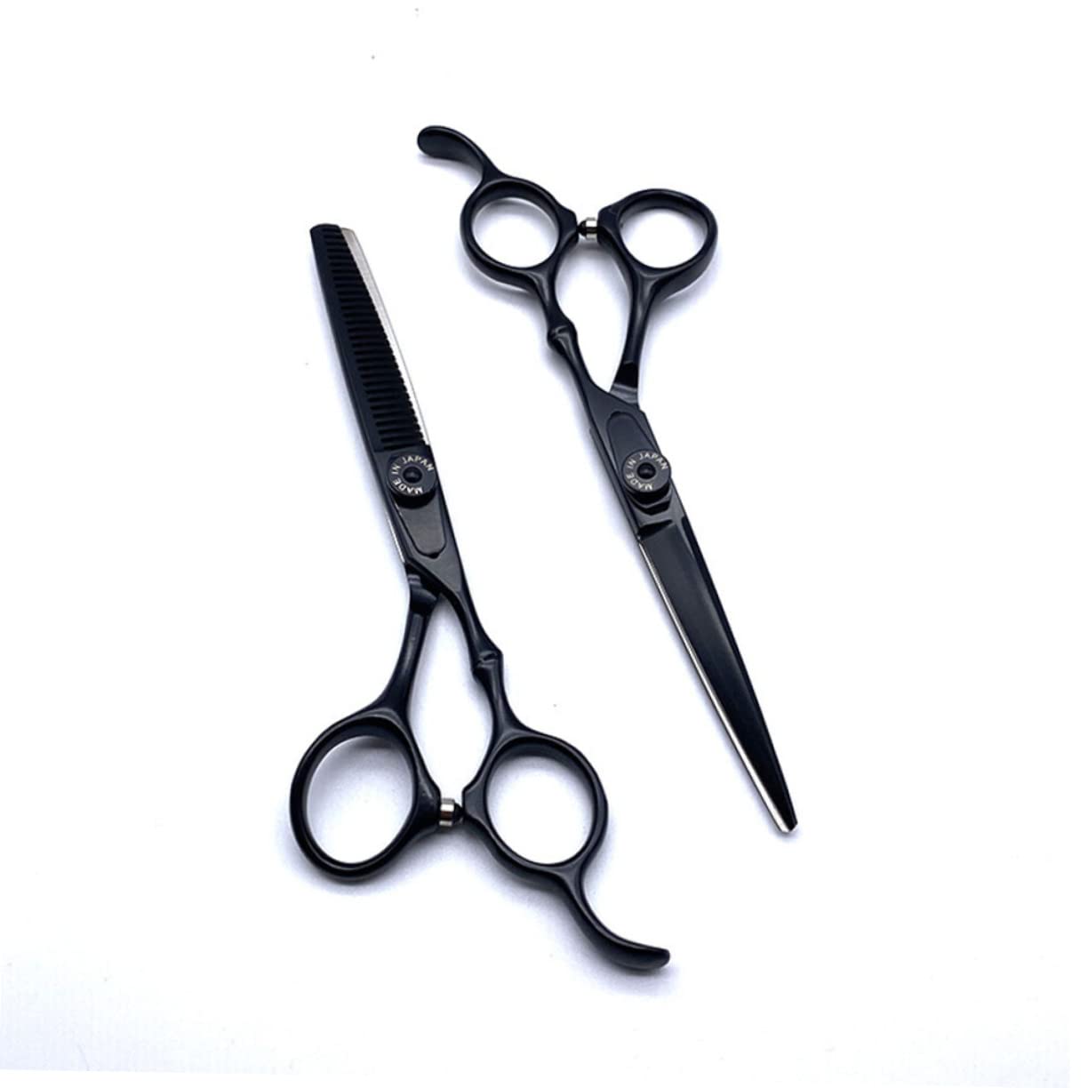 Healvian 5pièces Ciseaux de Coiffure Ergonomiques avec Poignée Peigne à Effiler et Ciseaux à Lisser Outils pour Salon avec Sac de Rangement