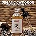 Papa Rozier Farms Pure Organic Castor Oil for Hair Growth, Skin Moisturizer, Grow Eyelashes, Eyebrows and Nails Treatment, 2 Fluid Ounces, Pack of 1
