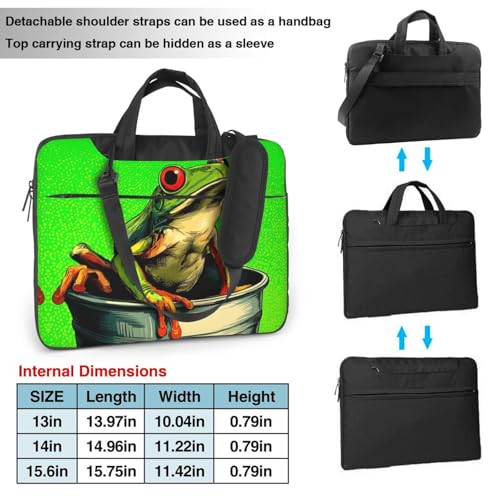 Maletín para laptop impermeable 14 pulgadas con asa y correa miniatura 3