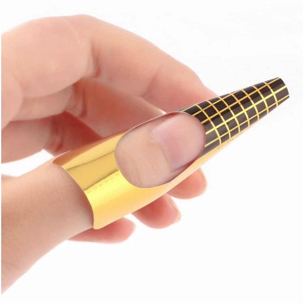 120 Pezzi Rotolo Cartine Oro Extension model Cartine Allungamento per Unghie Ricostruzione Fai da te Allungamento Unghie professional UV gel nail