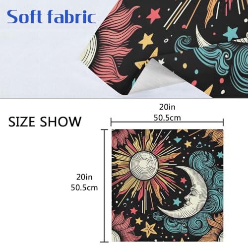 Servilletas de tela boho multicolor set x6 20x20 in miniatura 6