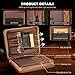 KEJIAR Cigar Humidor Case, Portable Cigar Box with Straight Cutter, V Cutter, Hole Puncher, Humidifier Packs, Travel Humidor and Cigar Accessories Gift Set Leather Cigar Case (Brown)