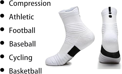 Miniatura 2 de Calcetines de baloncesto de compresión gruesos para ciclismo, calcetines atléticos para hombres, mujeres y niños