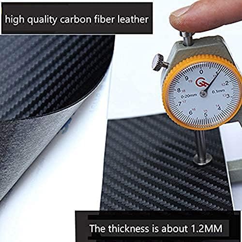 MAXDOOL 4Pcs Door Sill Protector Reflective 4D Carbon Fiber Leather Sticker Door Entry Guard Stickers for Chevy(Red)