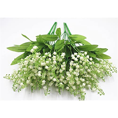 Gretd Bellflower White Artificial Flower Realistic Lily Of The Valley Flower Plastic Wedding Party Office Home Garden Decor #TOP3