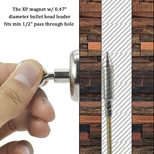 Emilypro Magnets Cable Puller Tapered Steel Stud Bullet Magnet W/Leader & Fish Eye-Let - 1Pc #TOP5
