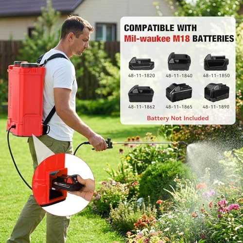High Capacity 5.3 Gallon Tank of the Electric Weed Sprayer
