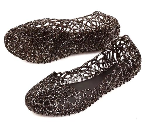 Image of Women's Jelly Sandals Ballet Shoes Slip On Flats Hollow Out Loafers
