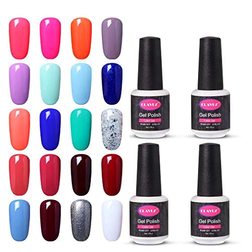CLAVUZ Soak Off UV Gel Nail Polish Kit Pick Any 3 Color Nail Lacquer Set Beauty Nail Art DIY at Home Top and Base Coat can Pick