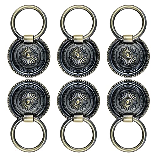 La Mejor comparativa de Herrajes para muebles de madera que Puedes comprar On-line. 36 Bivethoi 6 pomos de gabinete de bronce antiguo, tiradores de cajón de anillo caído, pomos redondos de tocador con tornillos, pomos de cajón vintage, tiradores de manijas de...