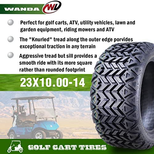 Wanda 23X10-14 Golf Cart Atv Tires 4 Ply 23X10X14 -Set 4-14035 #TOP1
