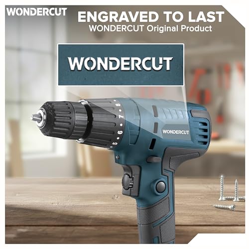 Image of WONDERCUT 450W, WC-ESD-10-B+10 Electric Screwdriver 10mm, 750RPM, Copper Armature, Keyless Chuck, LED Light R /F, Variable Speed, Torque 19+1 Drill Mode with 10 Pcs Screw Bits