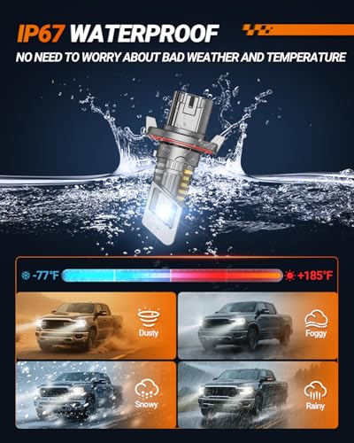 Image of SEALIGHT H13 Bulb, H13 9008 Fog Lights Bulb 40000LM Super Bright,9008 Head Light Bulbs Fanless In Line Car Fog Bulb Plug and Play, Pack of 2