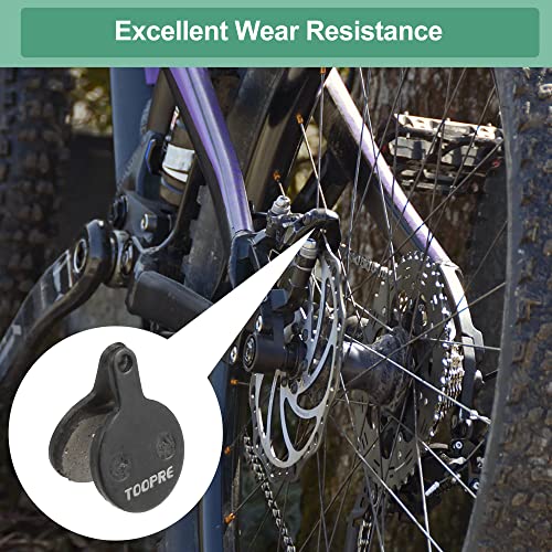X AUTOHAUX 4 Pair Resin Bicycle Disc Bike Brake Pads for Tektro IOX Novela Lyra, Black - Image 3