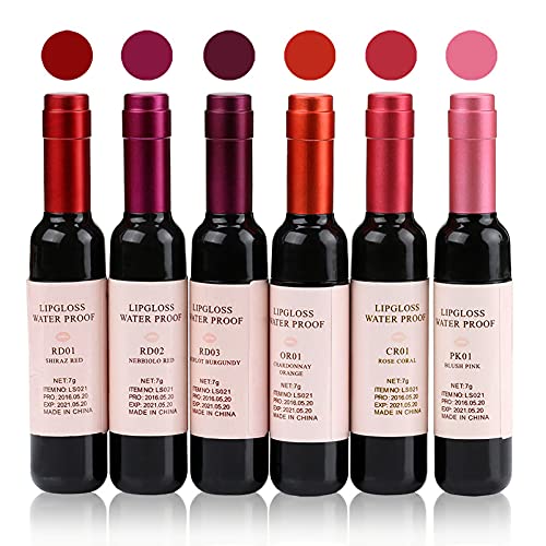 6 Colors/Set Wine Lipstick, Long Lasting Waterproof Lip Tint Set, Matte Lip Gloss Lipsticks Lip Stain