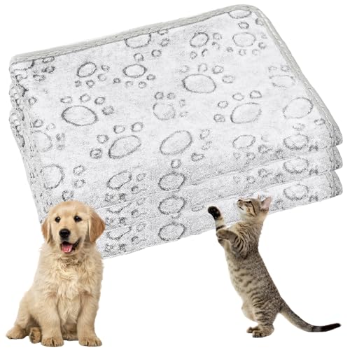 YceLon Katzendecke, 3 Stück Flauschige Hundedecken, Weiche Haustierdecke Für Kleine Hunde Und Katzen, 40 x 60 cm, Ideal Für Sofa, Auto Und Käfig
