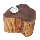 Material Massivholz, Akazie Invicta Interior Massiver Hocker GOA Baumstamm Beistelltisch aus Akazie 30 cm Sitzhocker Tisch