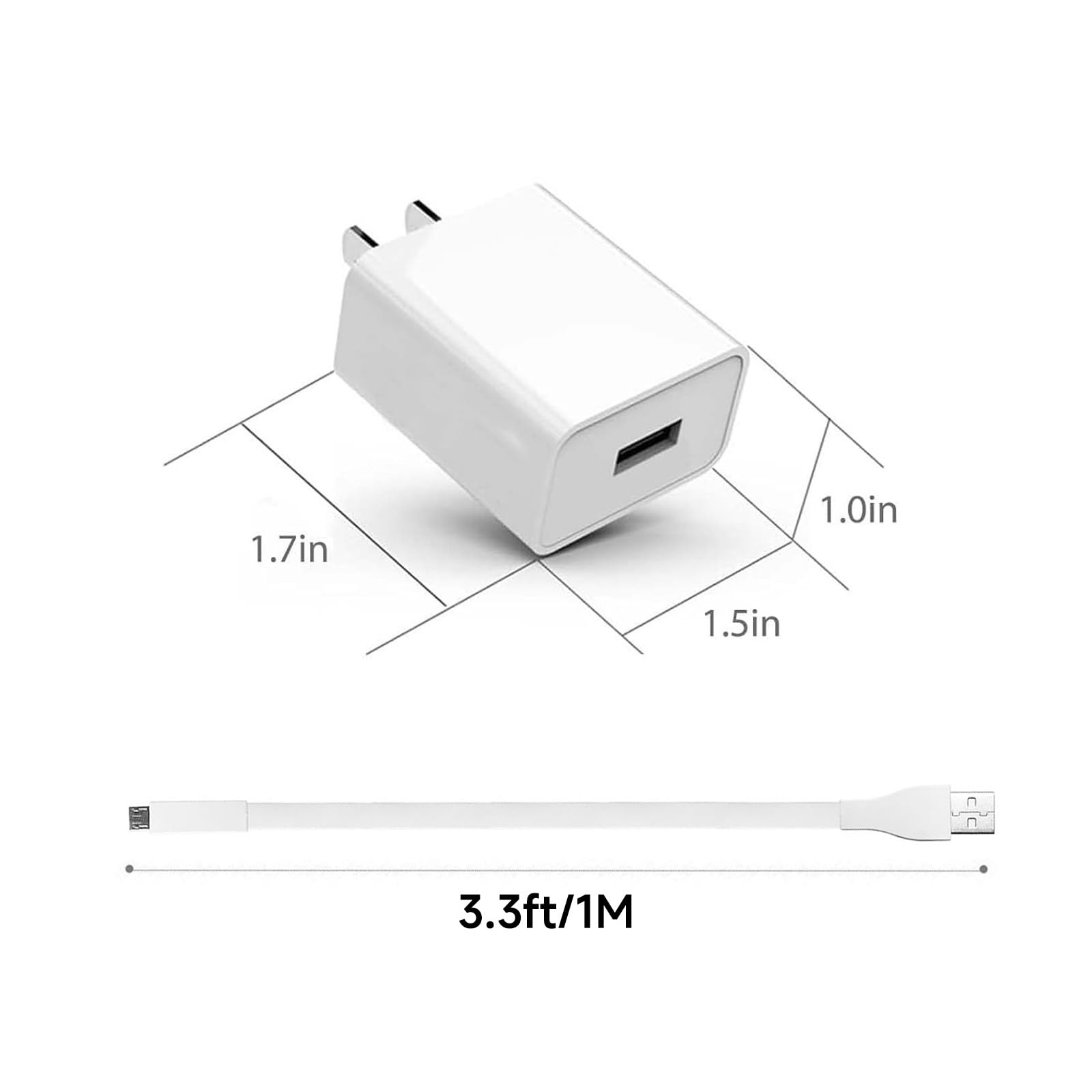 Szybka ładowarka ścienna 5 V do stacji ładującej UE Ultimate Ears Power UE, Boom 3, Boom 3, Blast, Megablast, Wonderboom, kabel USB QC3.0, przewód adaptera biały