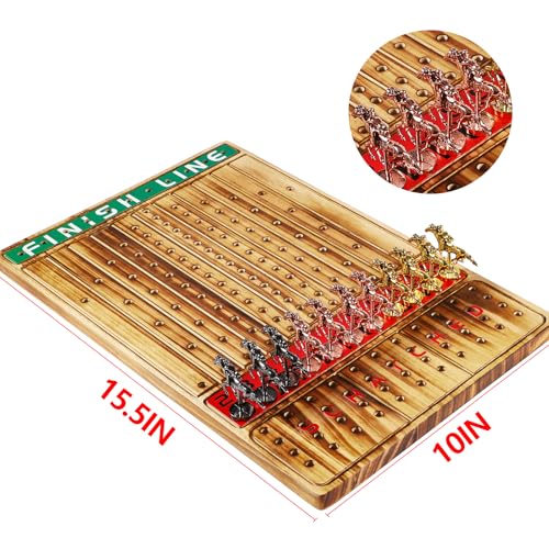 Juego de mesa Horse Racing con caballos de metal miniatura 4